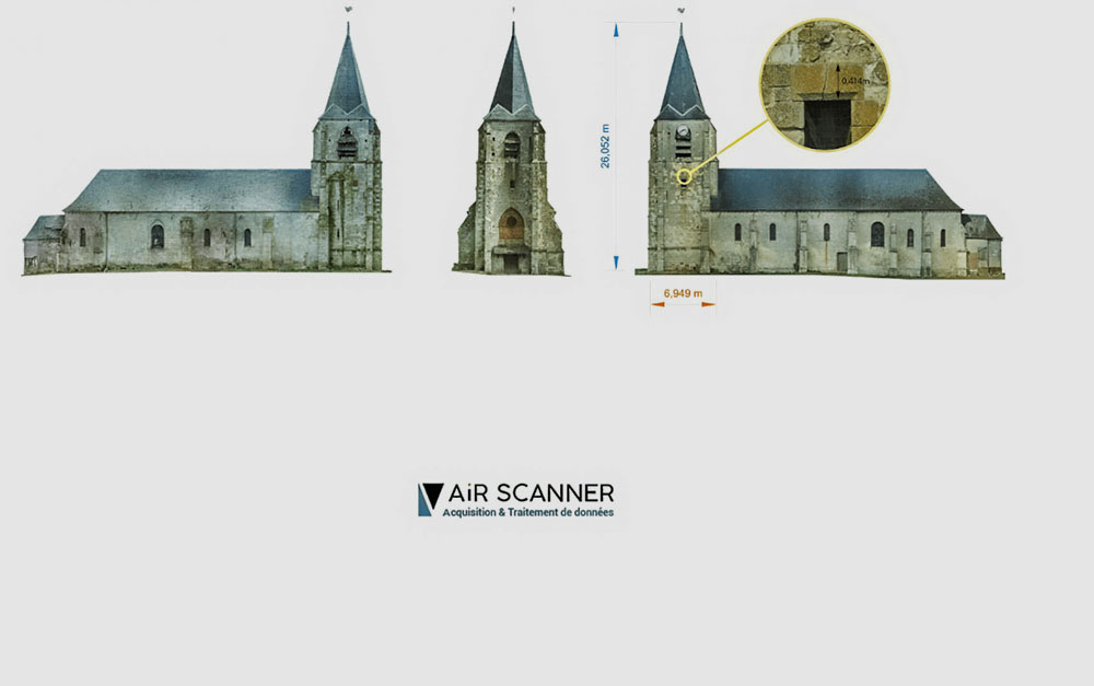 Vue 3D de l'église Saint-Firmin