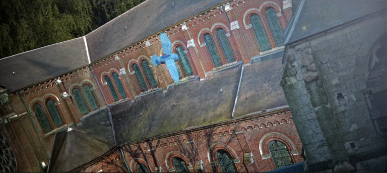 modèle 3d église en photogrammétrie