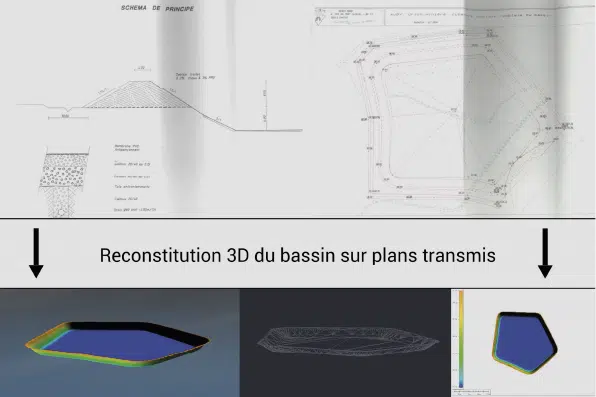 construction plan bassin 3d par bathymétrie