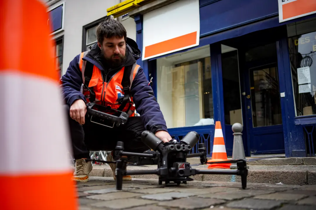 Relevé de façade de bâtiment par drone