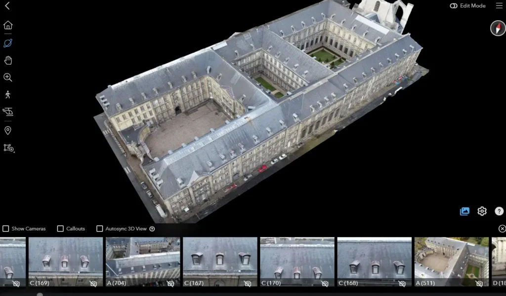 Modèle 3D Nira d'un monument, navigable en ligne