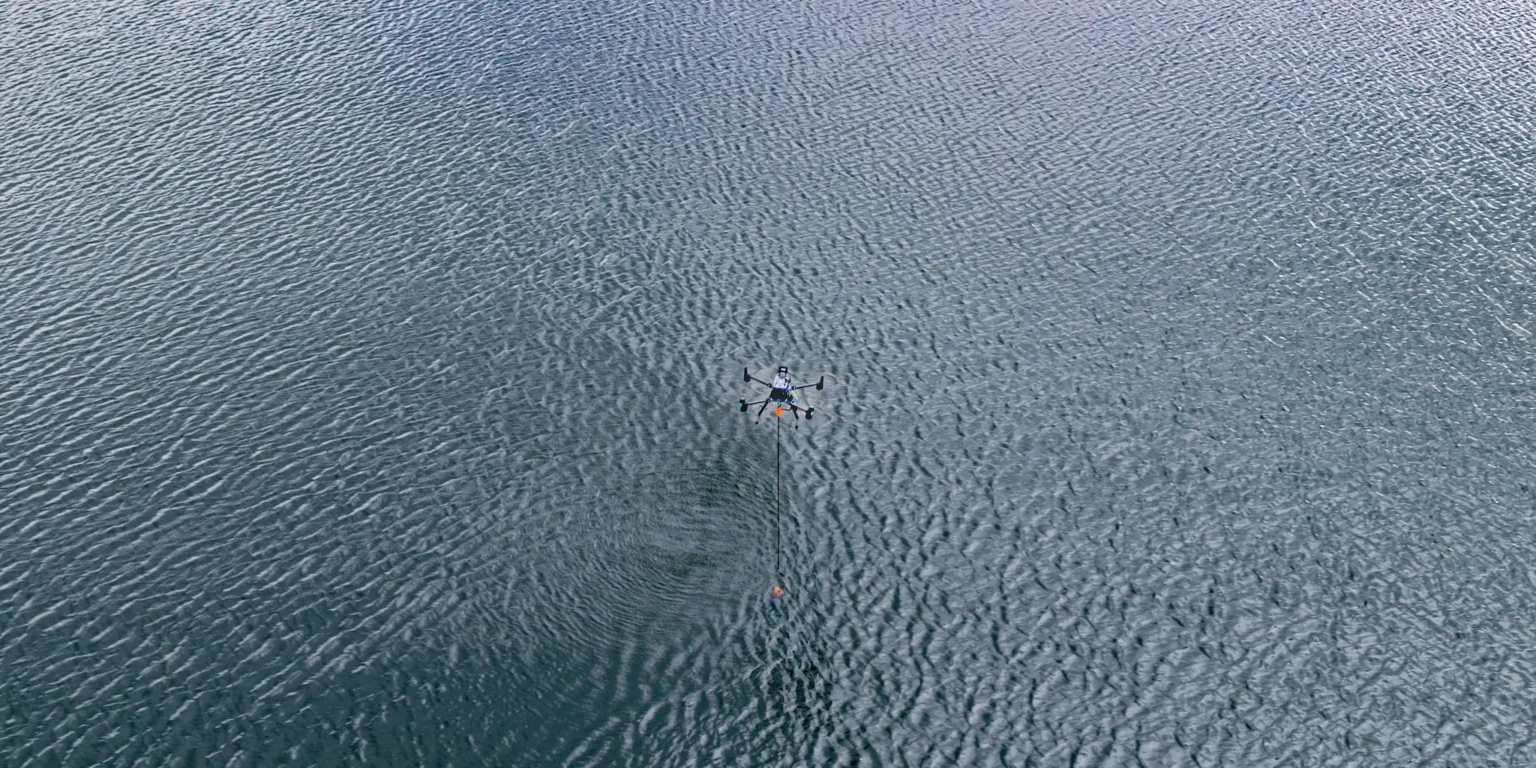 Scan bathymétrie par drone vu de dessus