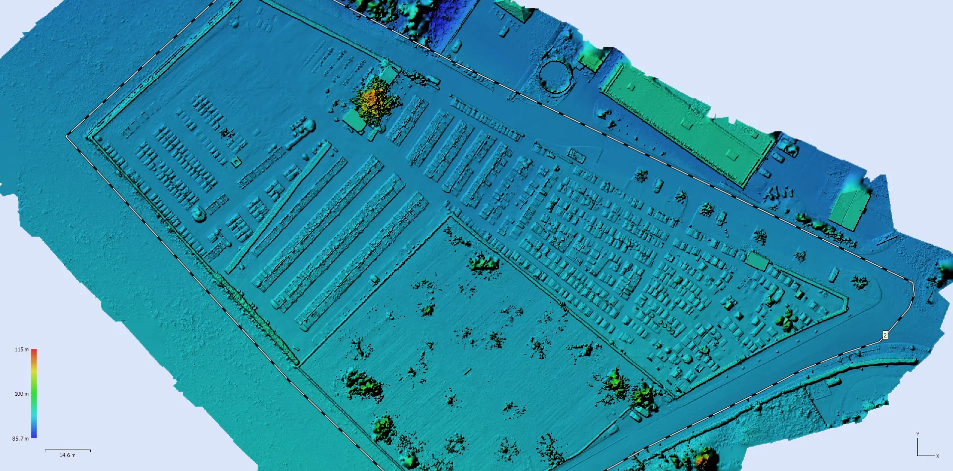 MNE d'un cimetière relevé par drone aérien