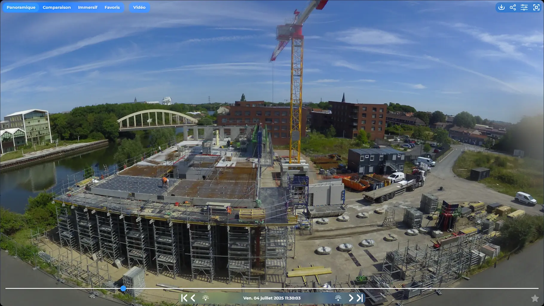 Etat des lieux d'un chantier visualisé grâcce à notre caméra timelapse