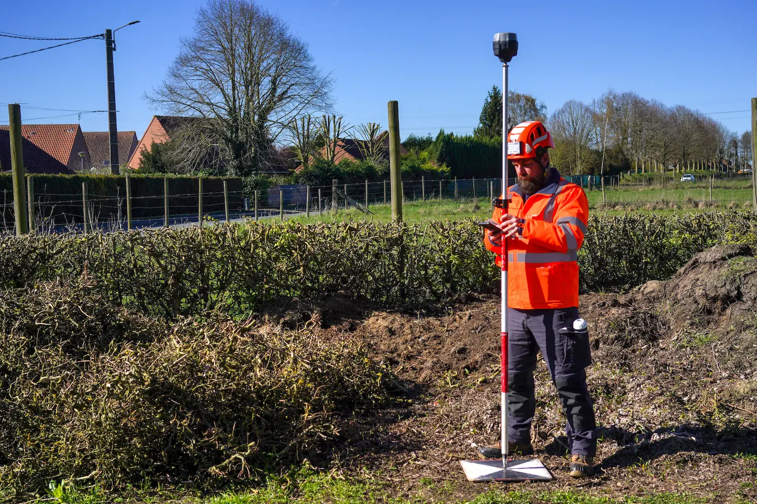 Calcul d'un repère GPS avec une base GNSS