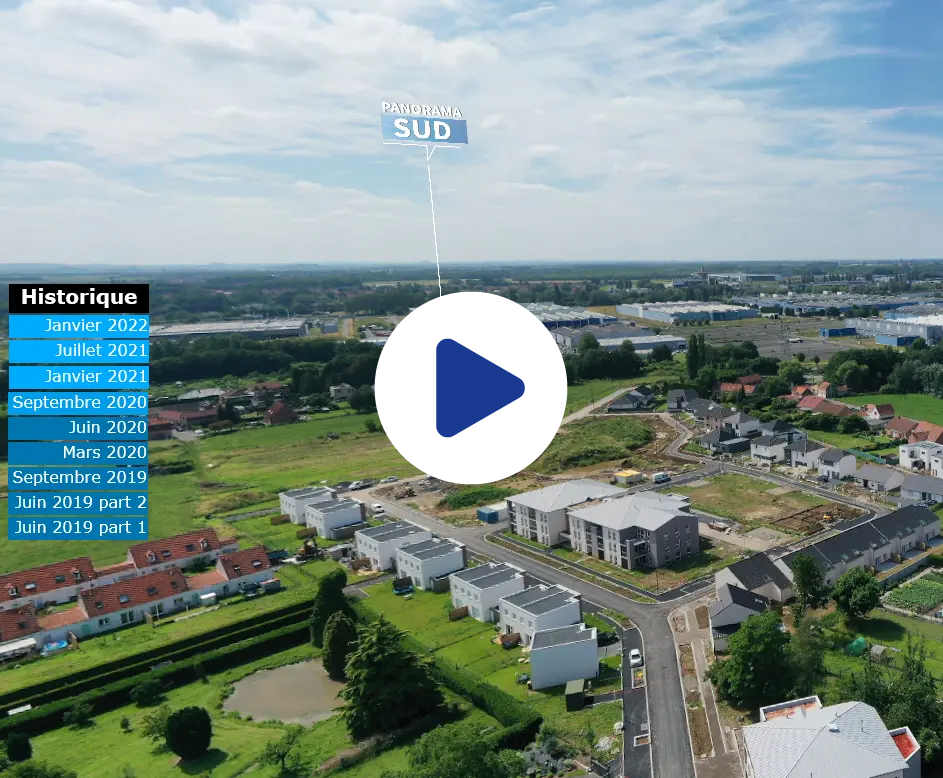 Point de vue 360° d'une visite virtuelle aérienne