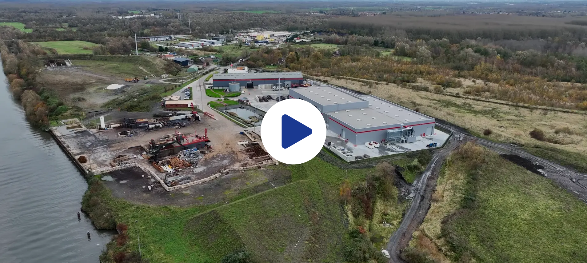 Vue large d'un site capturé pour réalisation d'un timelapse de construction
